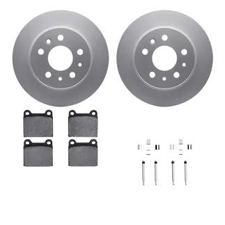 R1 Concepts WDTH1-63003 Brake Rotors - Carbon Coated W/ Euro Ceramic Pads & Hdw